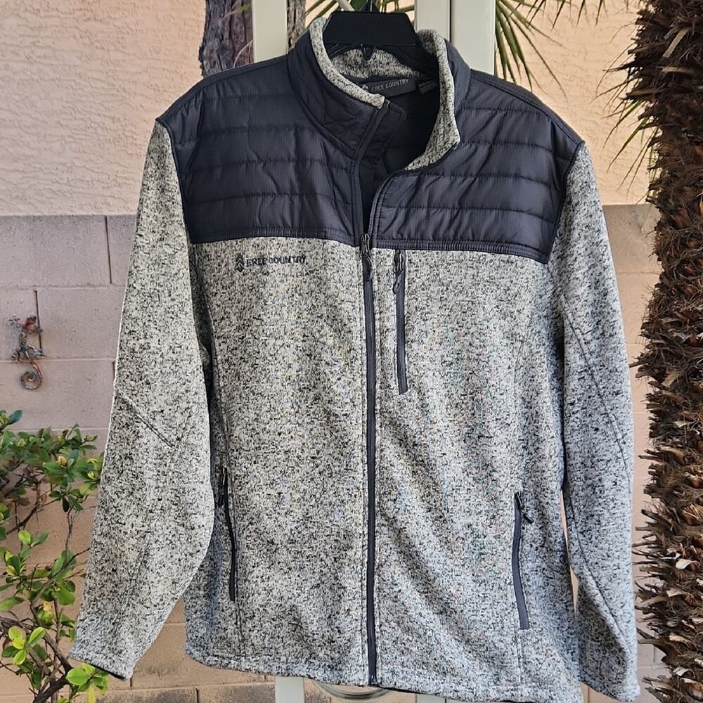 Free Country Black and Gray Performance Jacket Mens XXL